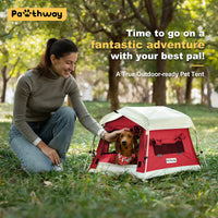 Small Red Pet Tent (24.4''L x 19.7''W x 16.5''H)