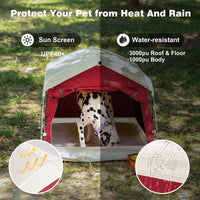 Large Red Pet Tent  (39.4''L x 31.5''W x 26.4''H)