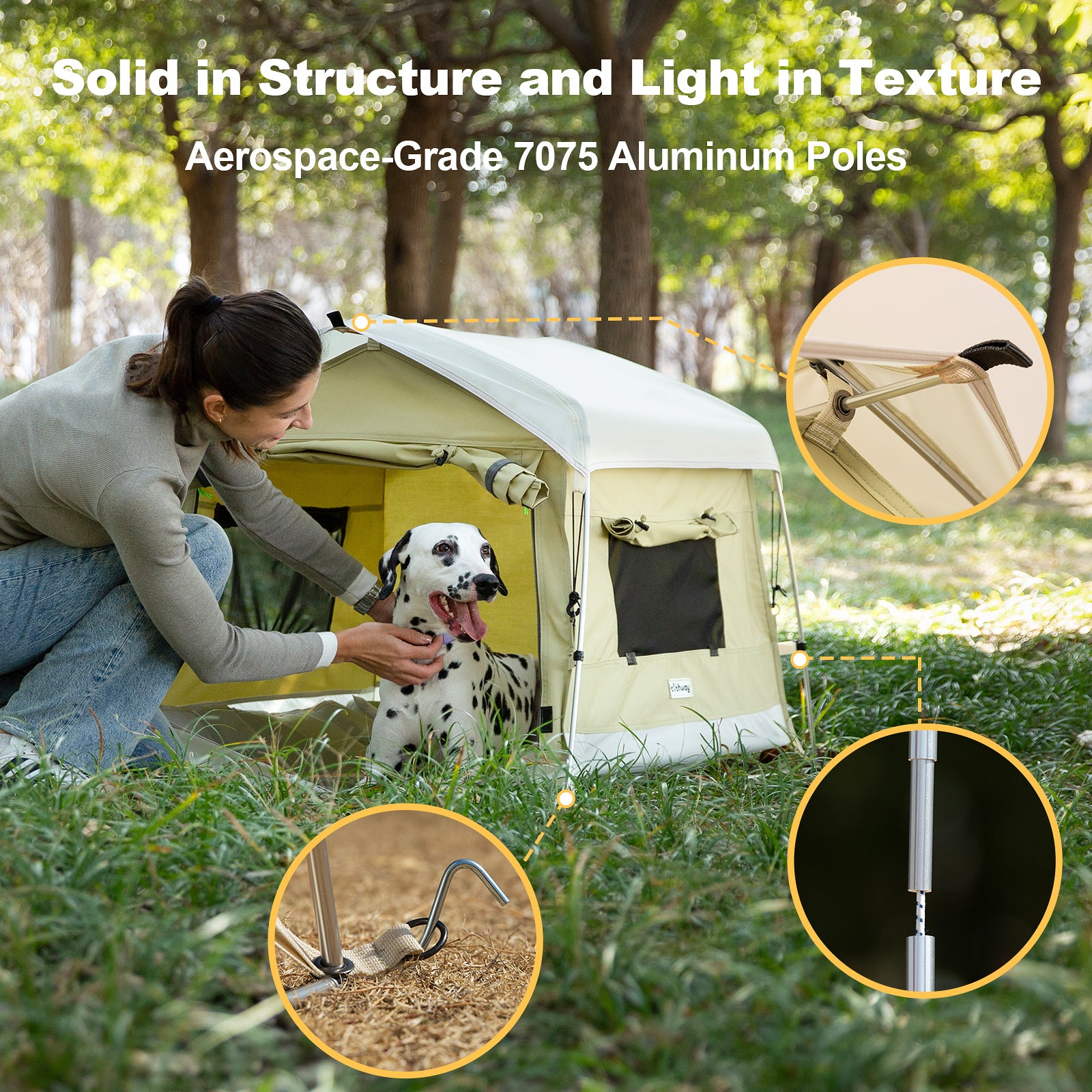 Large Green Pet Tent (39.4''L x 31.5''W x 26.4''H)